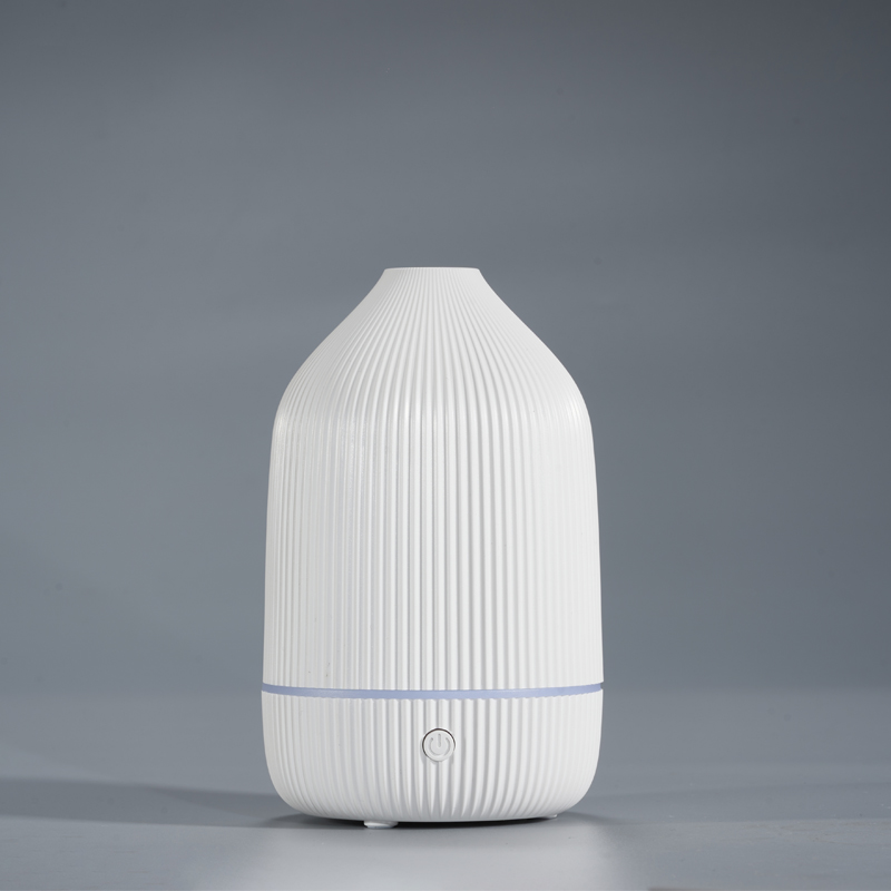 Minimalist Ribbed White Ultrasonic Aroma Diffuser 100ml - ...