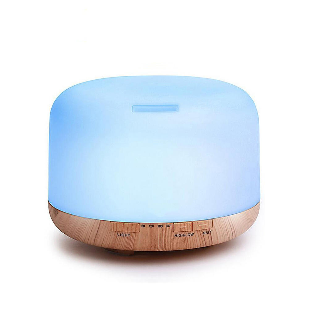 500ml Wood-Grain LED Aroma Diffuser with Color-Changing Light</trp-post-containe...