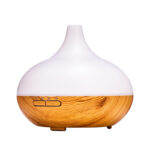 Wood Grain Ultrasonic Aroma Diffuser 300ml – Quiet Essential Oil Humidifier w...
