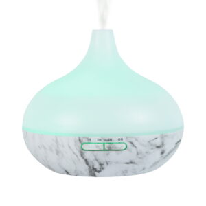 Marble-Print Ultrasonic Aroma Diffuser 500ml – OEM/ODM Ready, with LED Mood L...