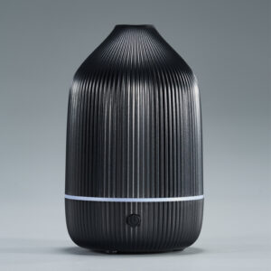 Minimalist Ribbed Black Ultrasonic Aroma Diffuser 100ml - For Salon - somnr.com