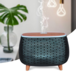 Wooden Accent 500ml Ultrasonic Aroma Diffuser with LED Glow – Modern Nordic D...