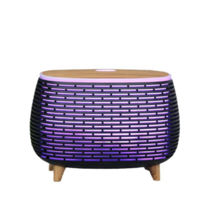 Wooden Accent 500ml Ultrasonic Aroma Diffuser with LED Glow – Modern Nordic D...